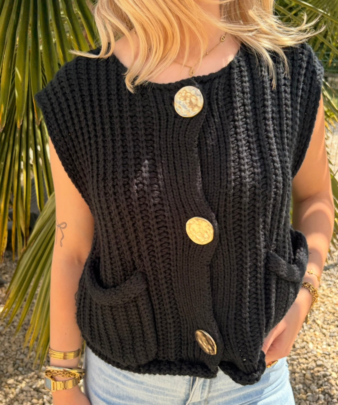 Gilet sans manches noir