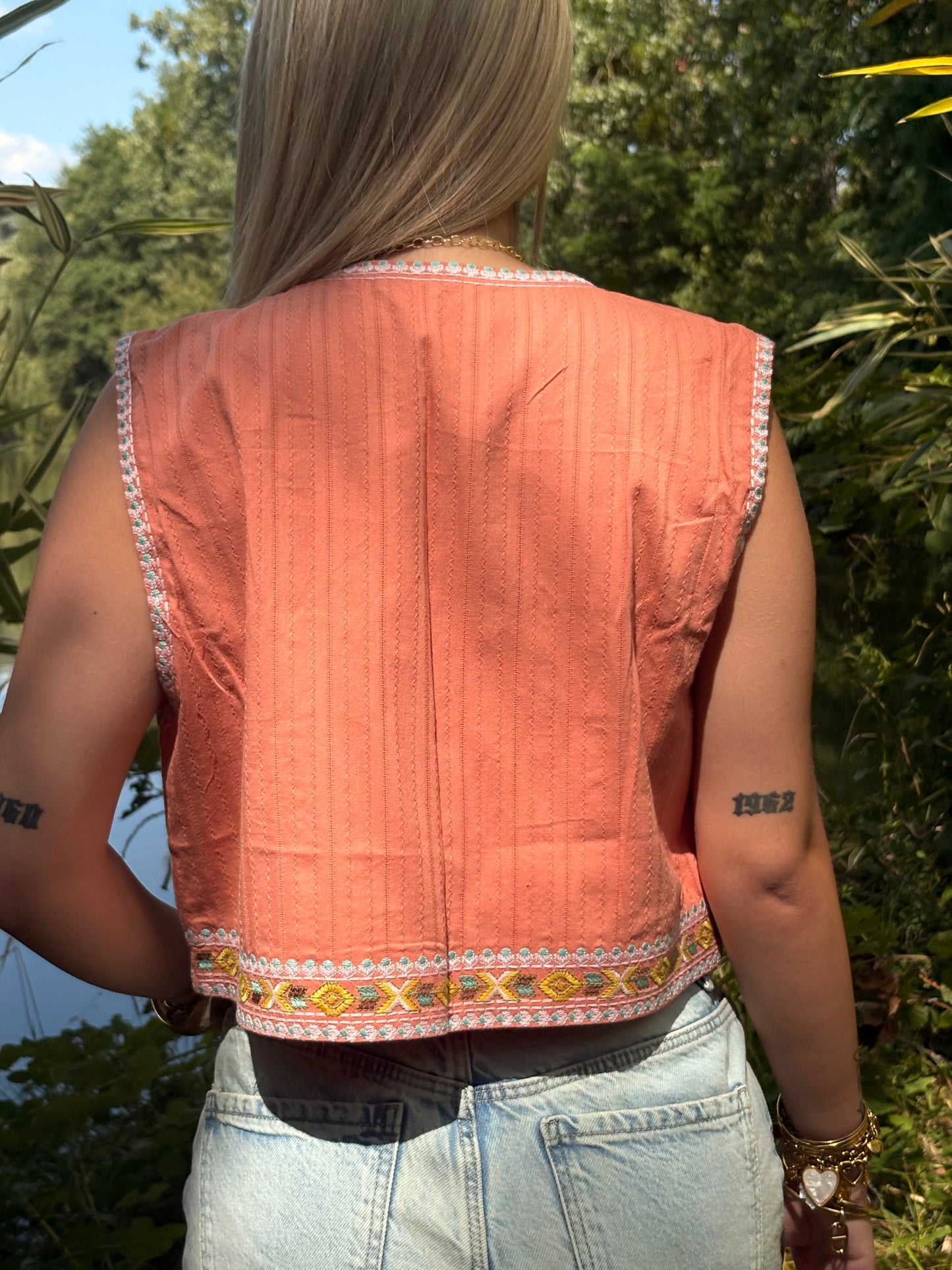 Gilet brodée bohème